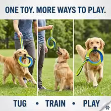 Dog Tug Toy with Handle Interactive Training Toy for Dogs Dental Cleaning Rope Durable Chew Toy Large Medium Dogs Outdoor Play