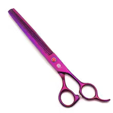 Dog Grooming Scissors Black Purple Dragon Japan Stainless Straight Scissors Thinning Shear Curved Shears Pet Scissors Z3005