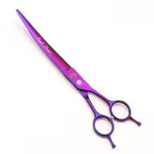 Dog Grooming Scissors Black Purple Dragon Japan Stainless Straight Scissors Thinning Shear Curved Shears Pet Scissors Z3005