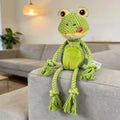 Interactive Squeaky Frog Plush Dog Toy, Upgraded Embroidered Eyes, No Hidden Hazards, Stuffing-Free Soft Bite Resistant Toy, Com