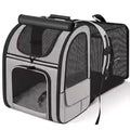 Large Capacity Pet Carrier Backpack Foldable Breathable Expandable Cat Bag Adjustable Pet Travel Bag Hiking Adventure
