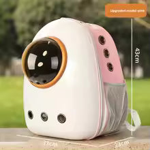 Pet Out Portable Transparent Cat Bag Cat Breathable Space Capsule Double Shoulder Cat Bag Large Capacity Side Open Pet Bag