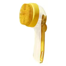 Pet Bathing Brush Long Handle Soft Silicone Shower Clean Tools Grooming Scrubber with Shampoo Dispenser Bath Brush for Dog &amp; Cat