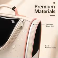 Large Capacity Panoramic Breathable Pet Carrier Backpack Waterproof Oxford Sturdy Aluminum Frame Travel Cat Dog Bag 5 Colors