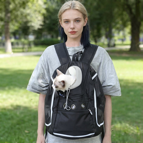 Breathable dog carrier backpack