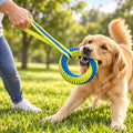 Interactive rope tug dog toy