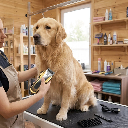 USB pet hair clipper side view